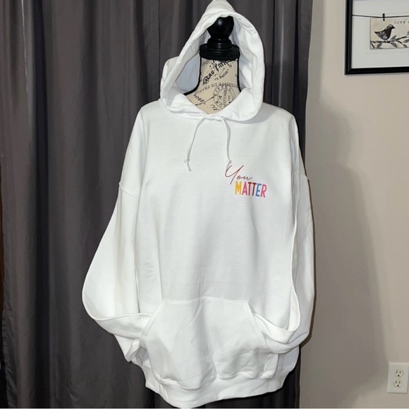 You Matter White Hoodie - Picture 2 of 5